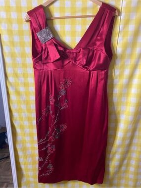 Vintage Luca Luca Silk Dress in Maroon